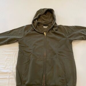 Carhartt, men’s, full zip hoodie, green, medium
